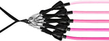 Pink Resistance Bands Tubes 150 lb for Home Travel Gym with Carrying Bag for Women